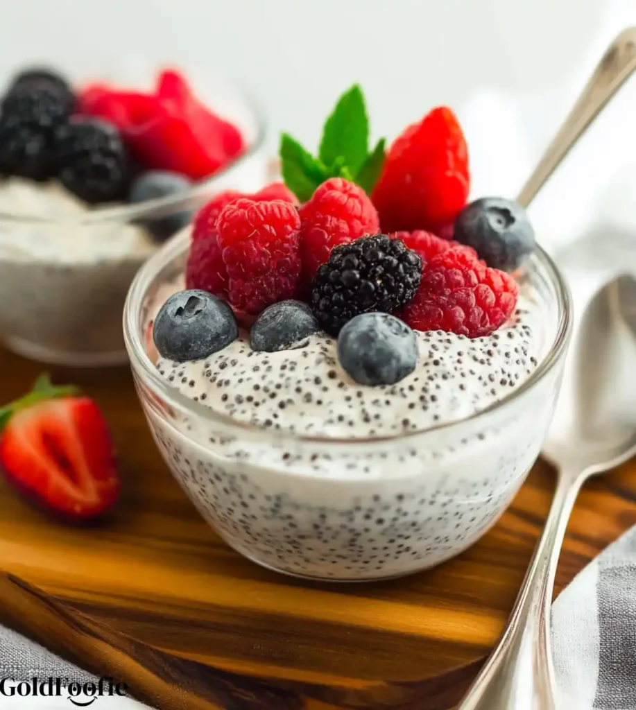 Coconut Chia Pudding with Mixed Fruit