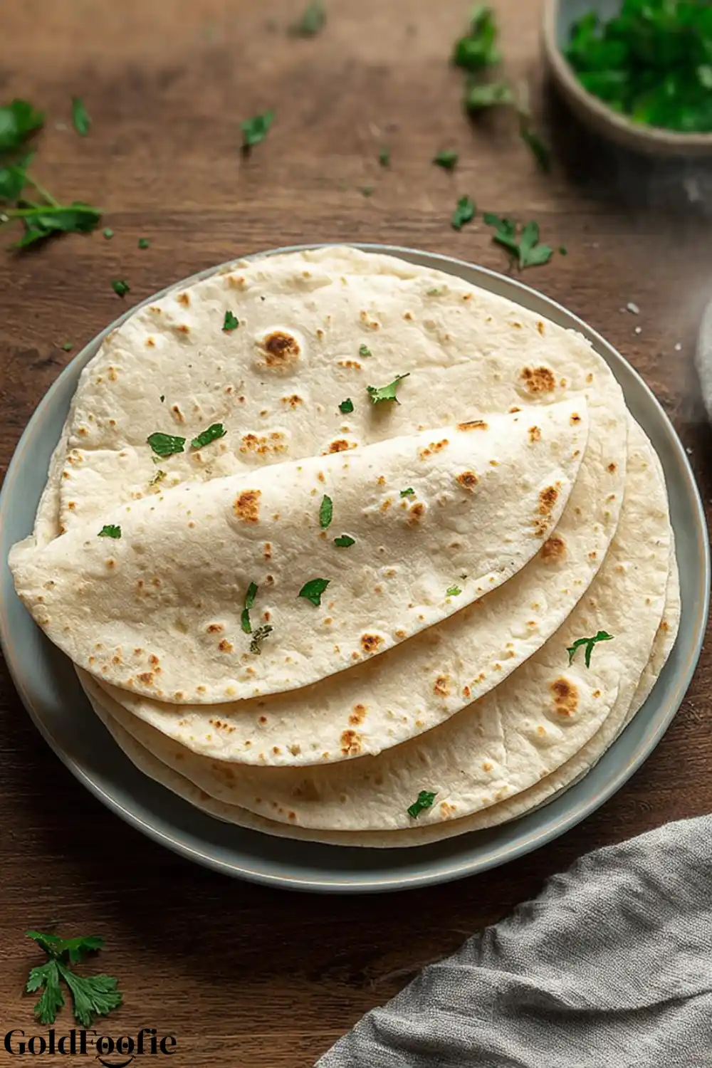 Grain-Free Keto Tortillas Folded grain-free tortillas stacked