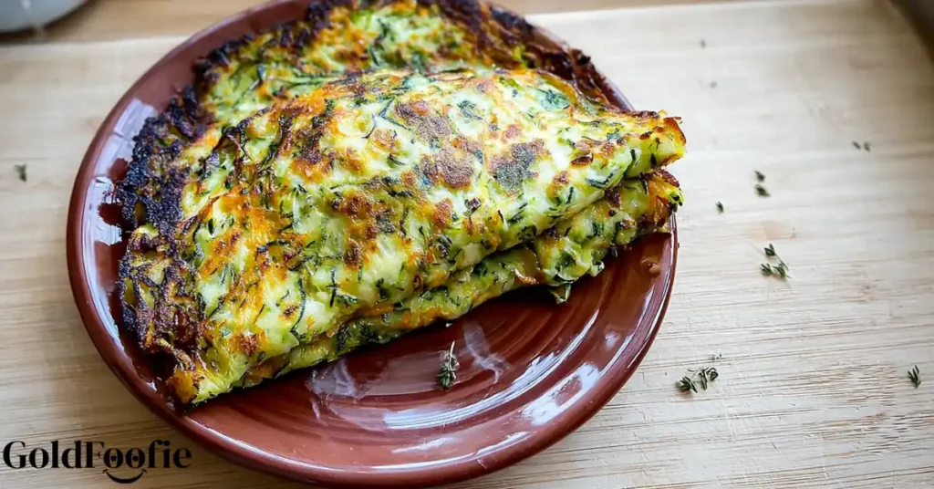 Crispy folded zucchini tortillas