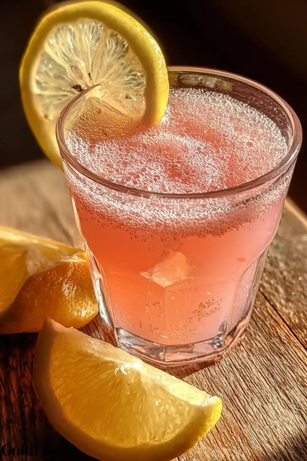 Pink Salt Weight Loss 5 Pink salt detox drink with lemon slice on glass