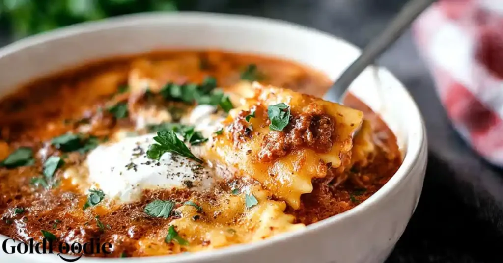 One Pot Lasagna Soup