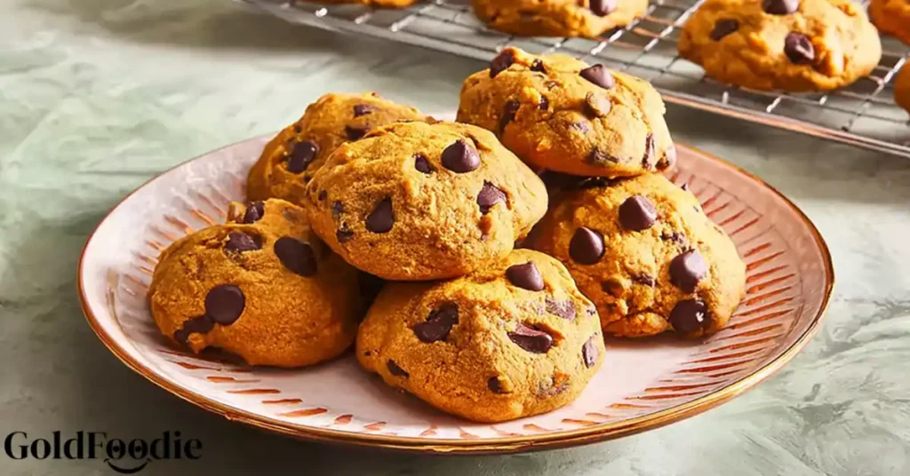 chewy pumpkin chocolate chip cookies