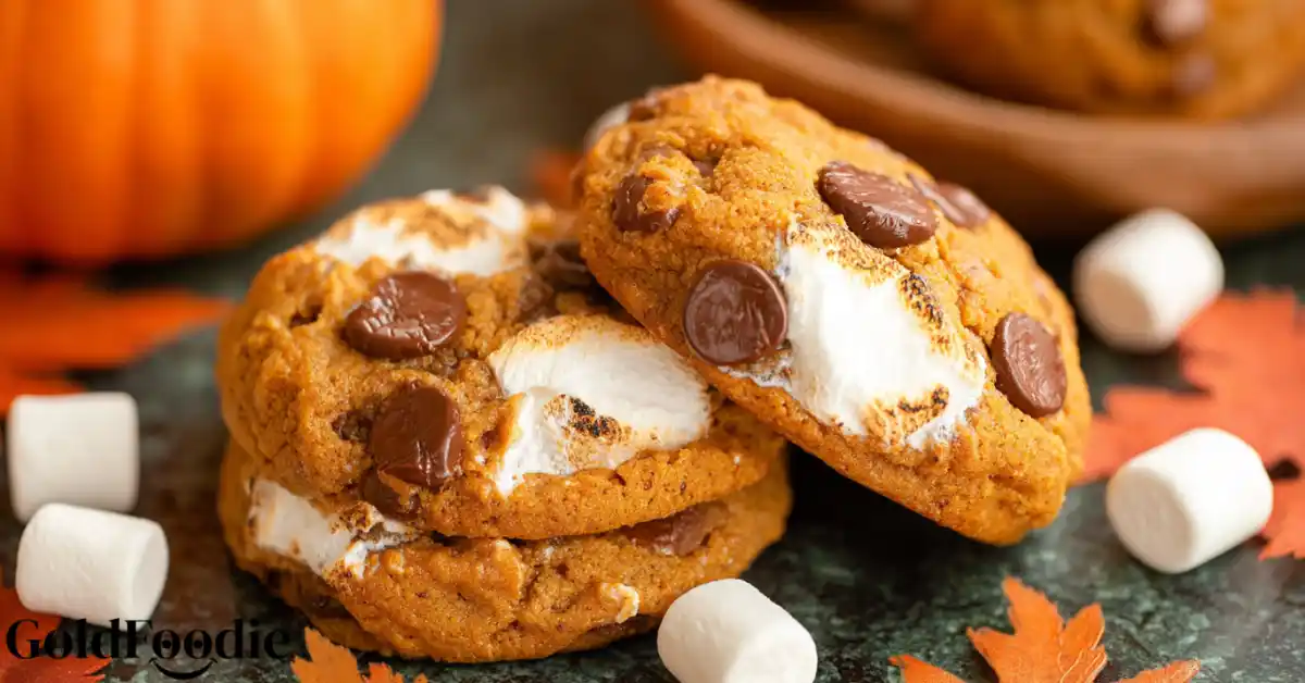 Chewy Pumpkin S’mores Cookies