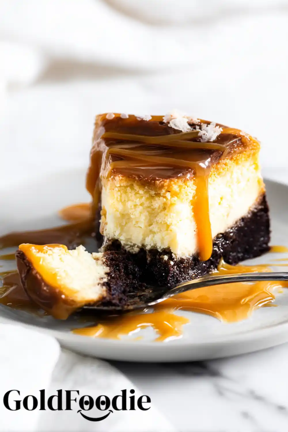 Caramel Brownie Cheesecake 5 Fudgy Caramel Brownie Cheesecake drizzled