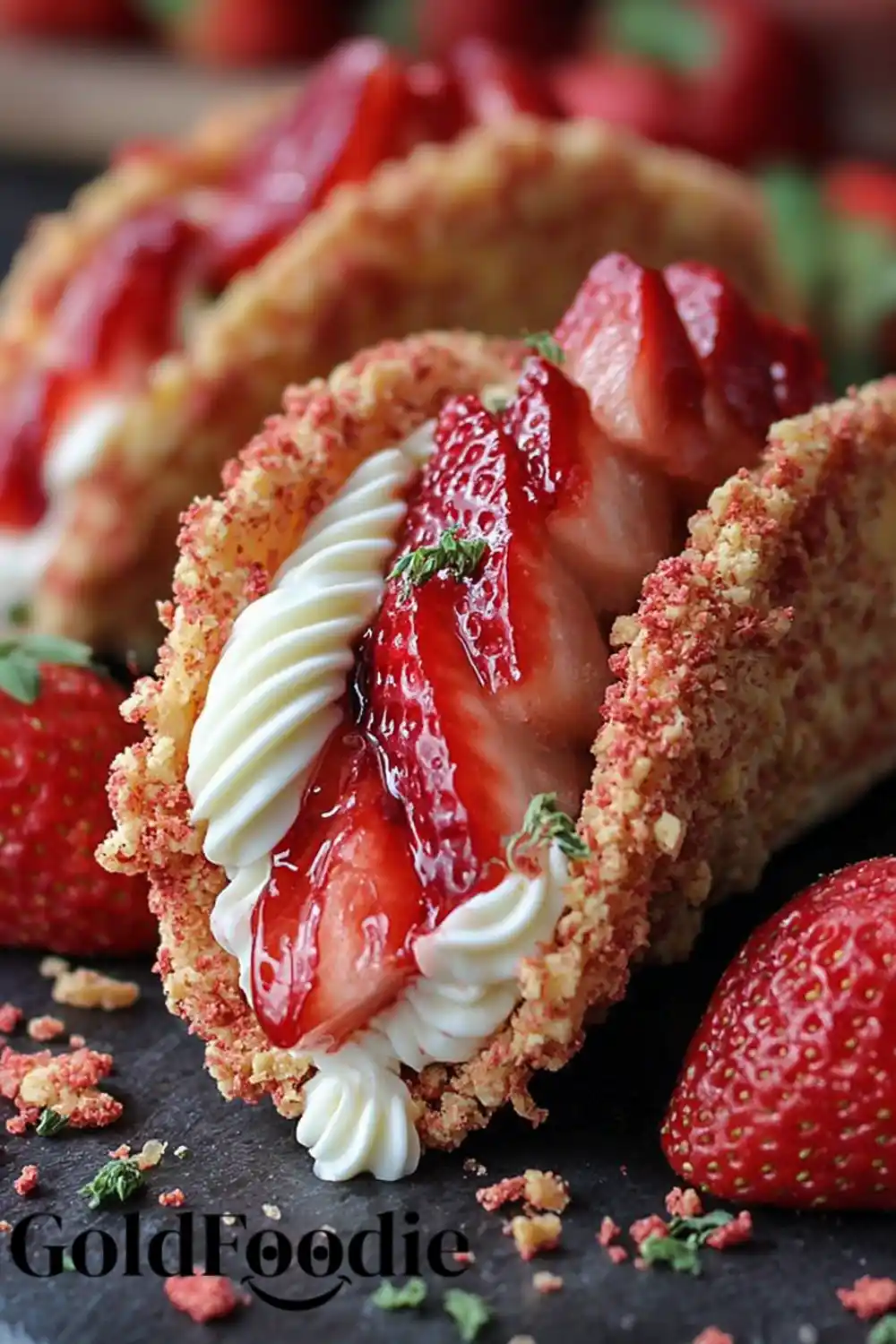 Strawberry Crunch Cheesecake Taco