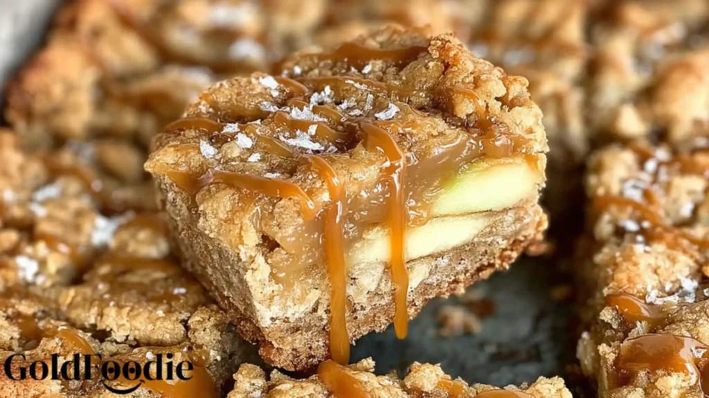 Salted Caramel Apple Bars
