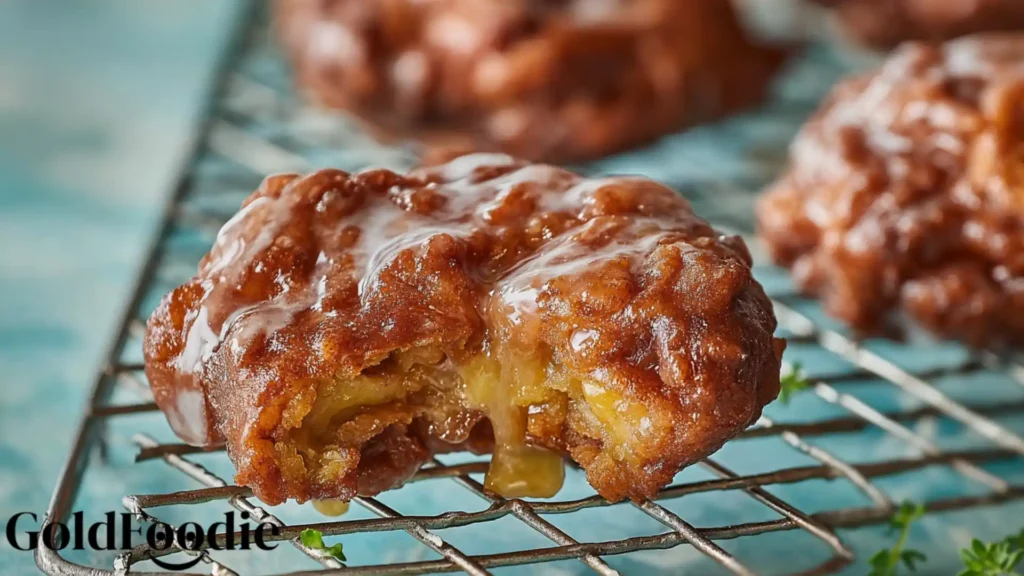 homemade glazed apple fritter