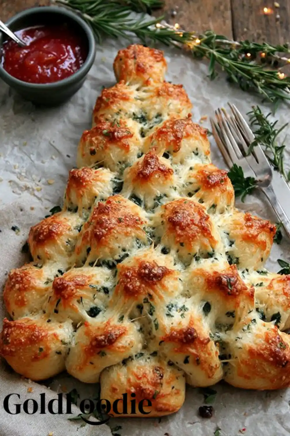 Easy Cheesy Pull Apart Christmas Bread