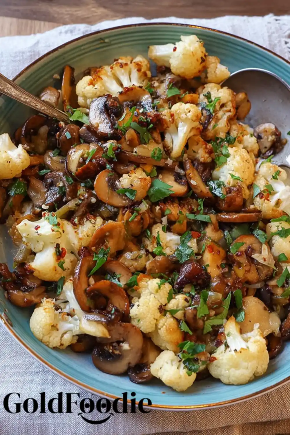 Garlic Mushroom and Cauliflower Skillet