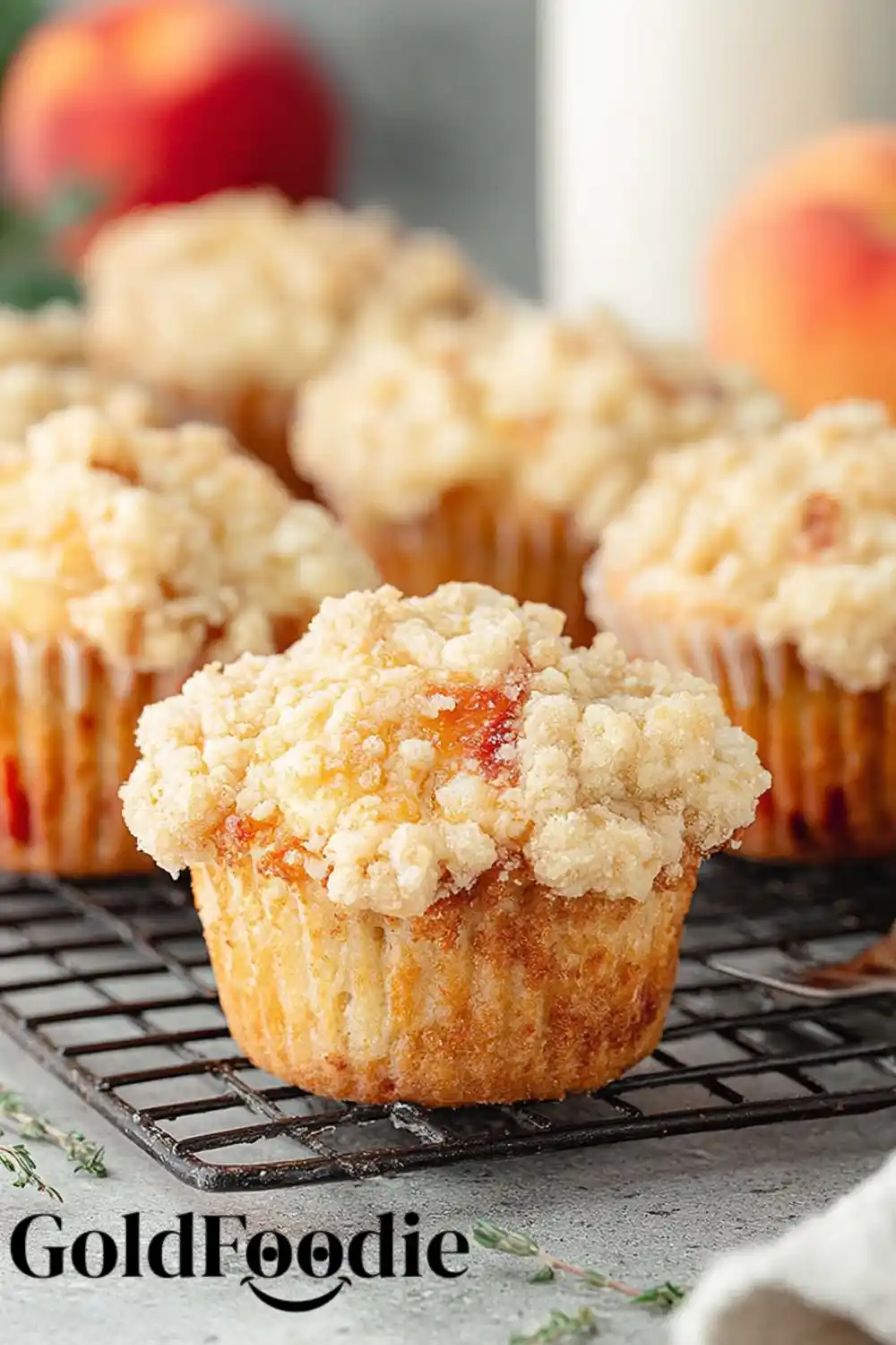 Delicious Peach Cobbler Muffins 5 Homemade Peach Cobbler Muffins