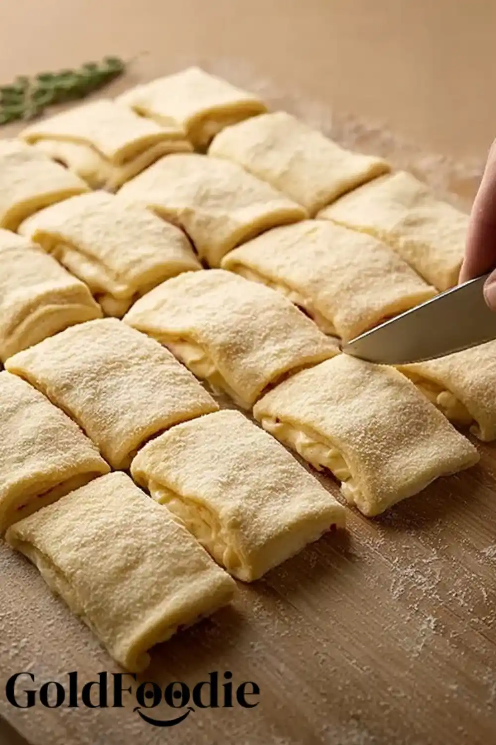 Preparing Cranberry Cream Cheese Bites Dough