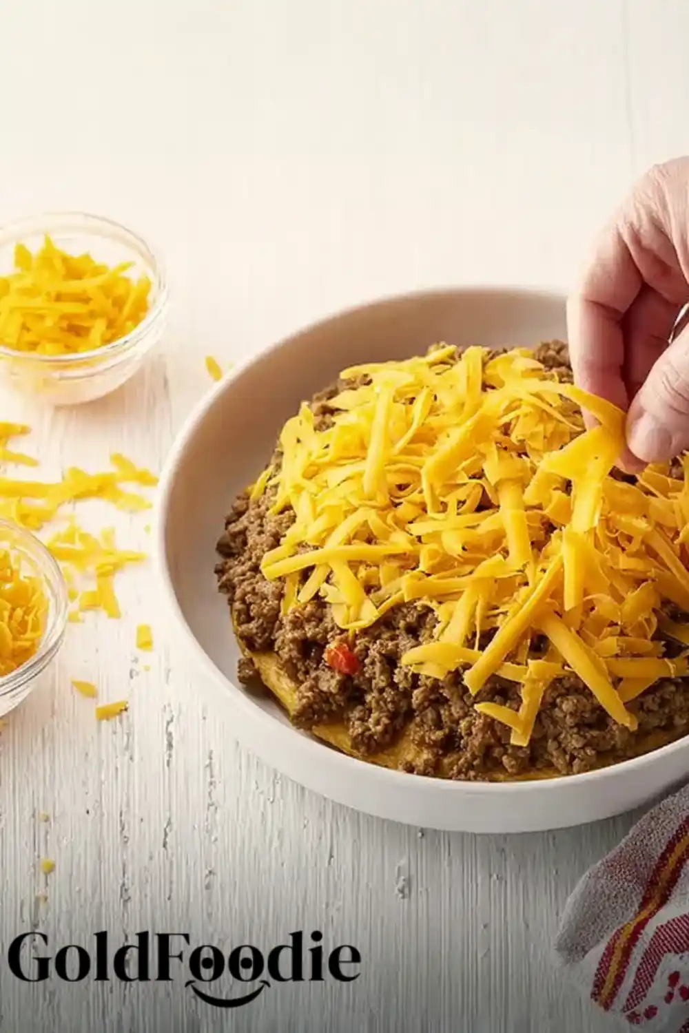 Adding Cheddar Cheese Adding Cheddar Cheese