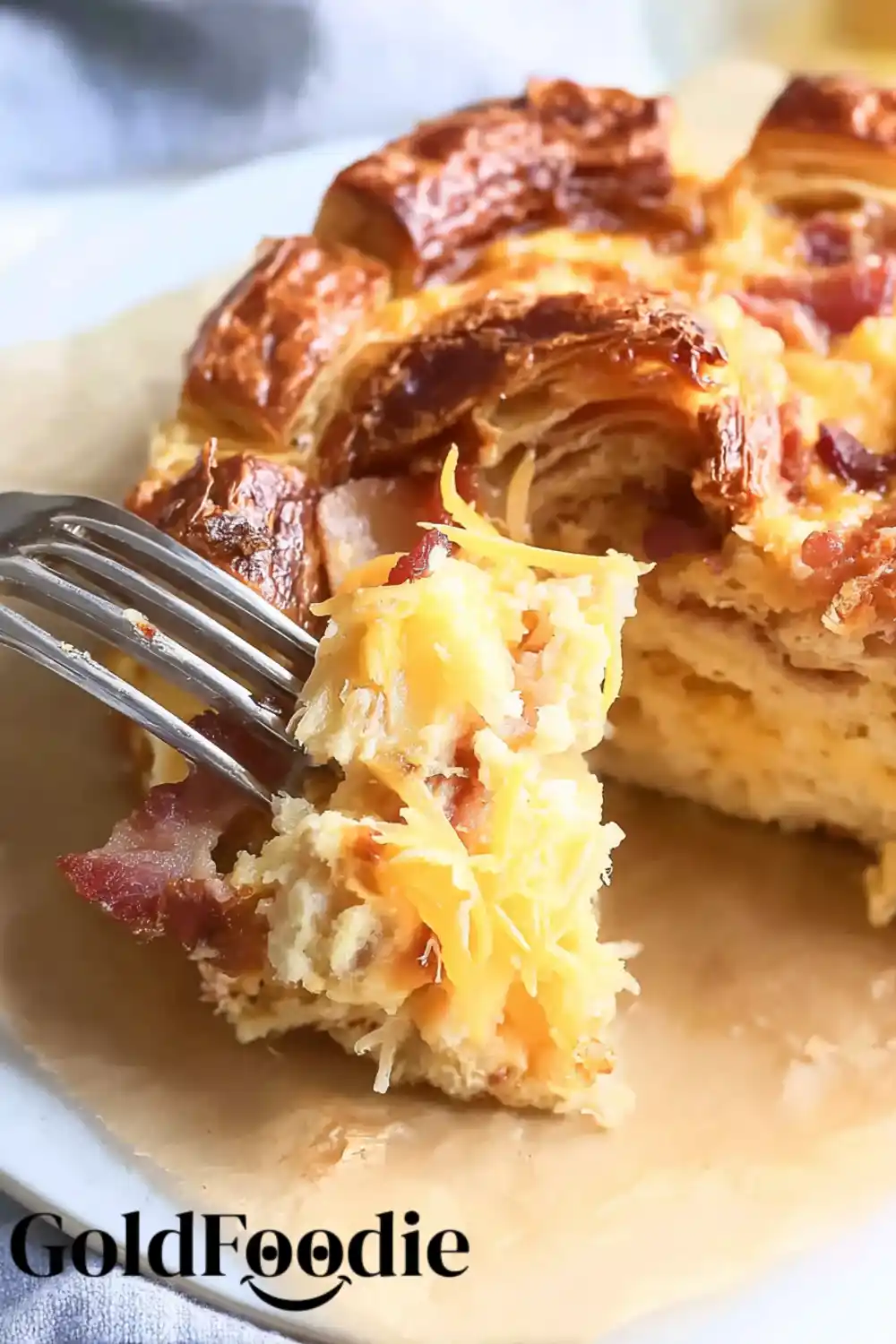 Delicious Overnight Croissant Breakfast Casserole 5 Bite of Croissant Breakfast Casserole