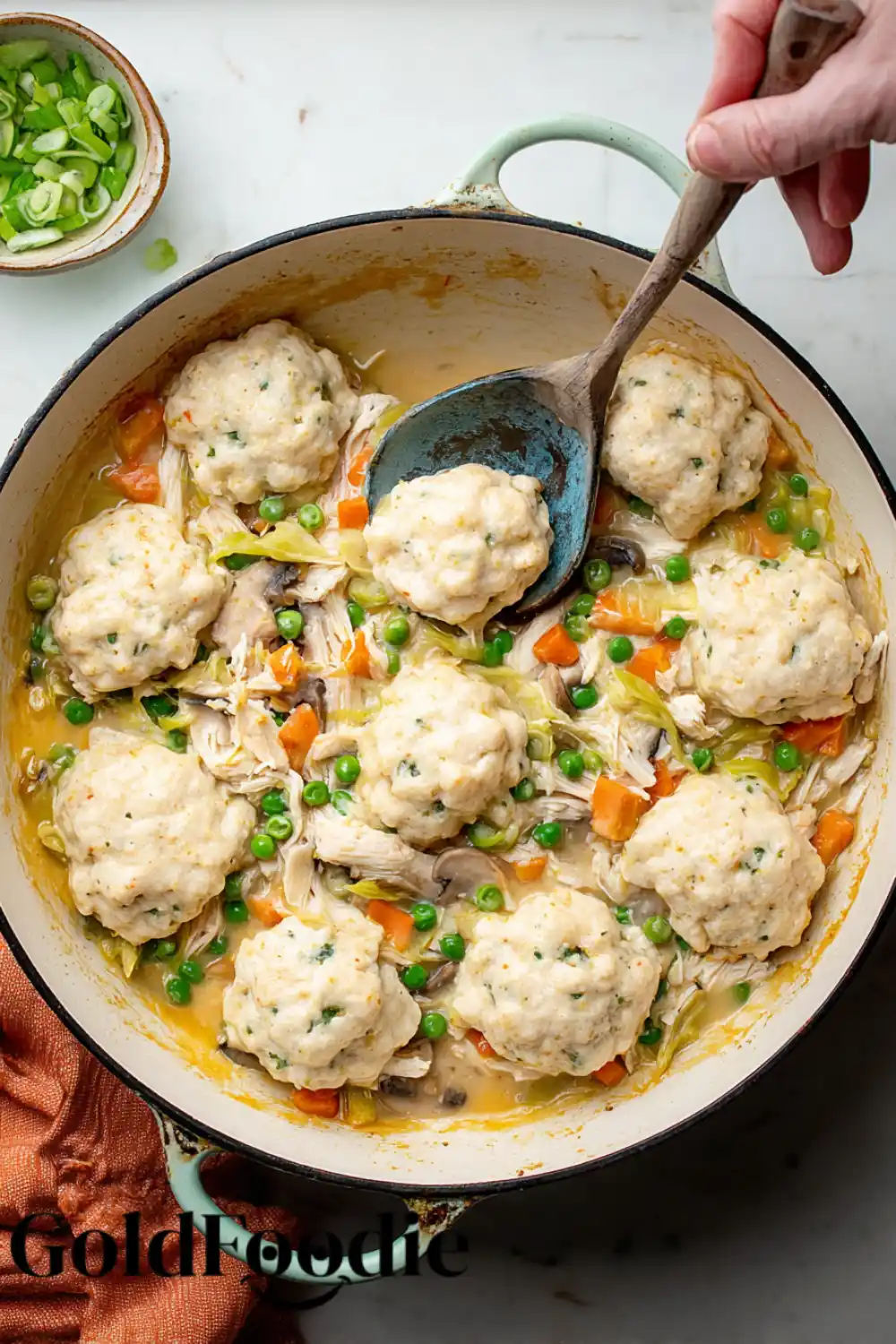 Cheddar Bay Chicken Cobbler with Spoon Cheddar Bay Chicken Cobbler