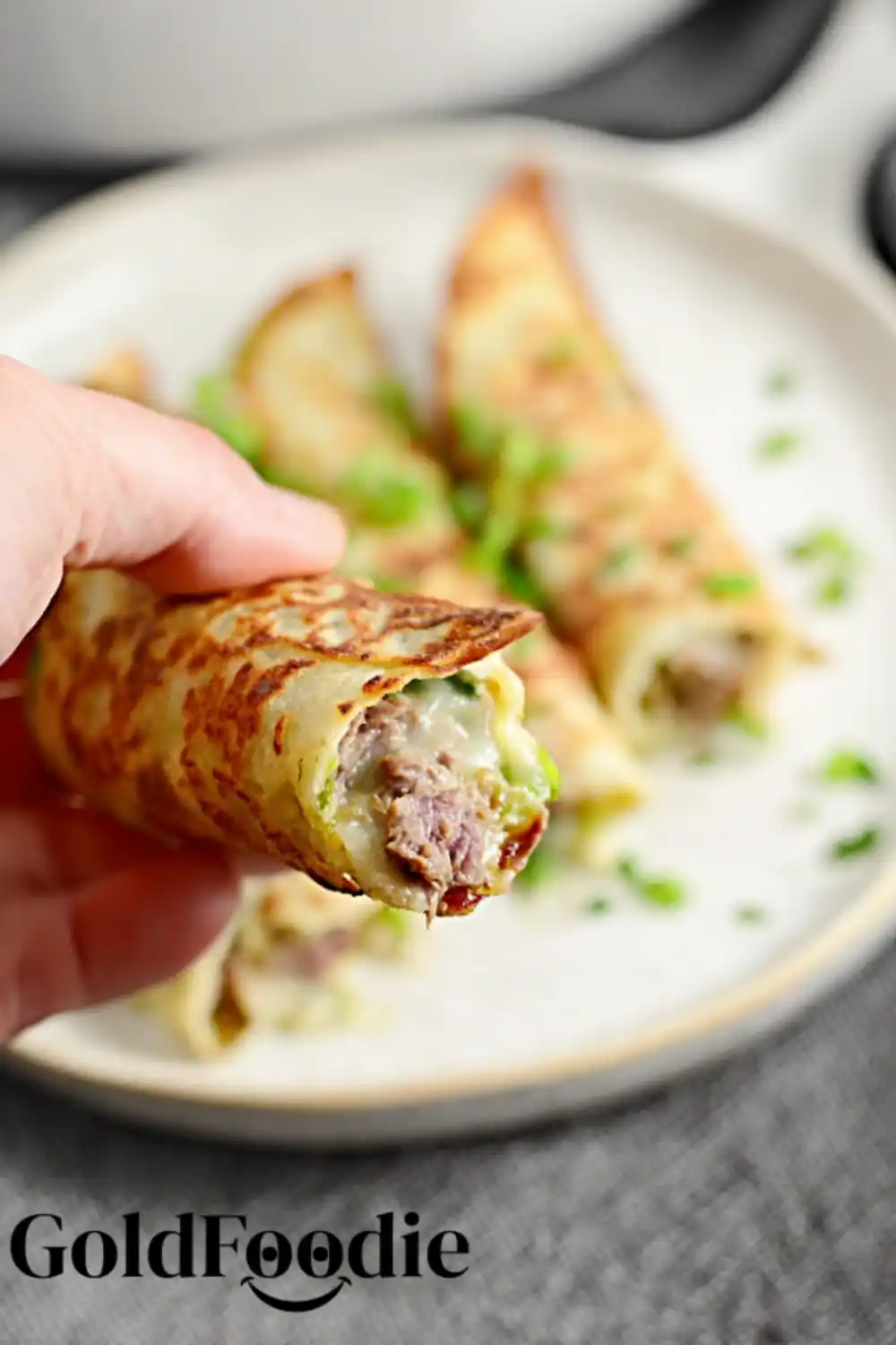 Cheesy Keto Beef Rolls Close Up