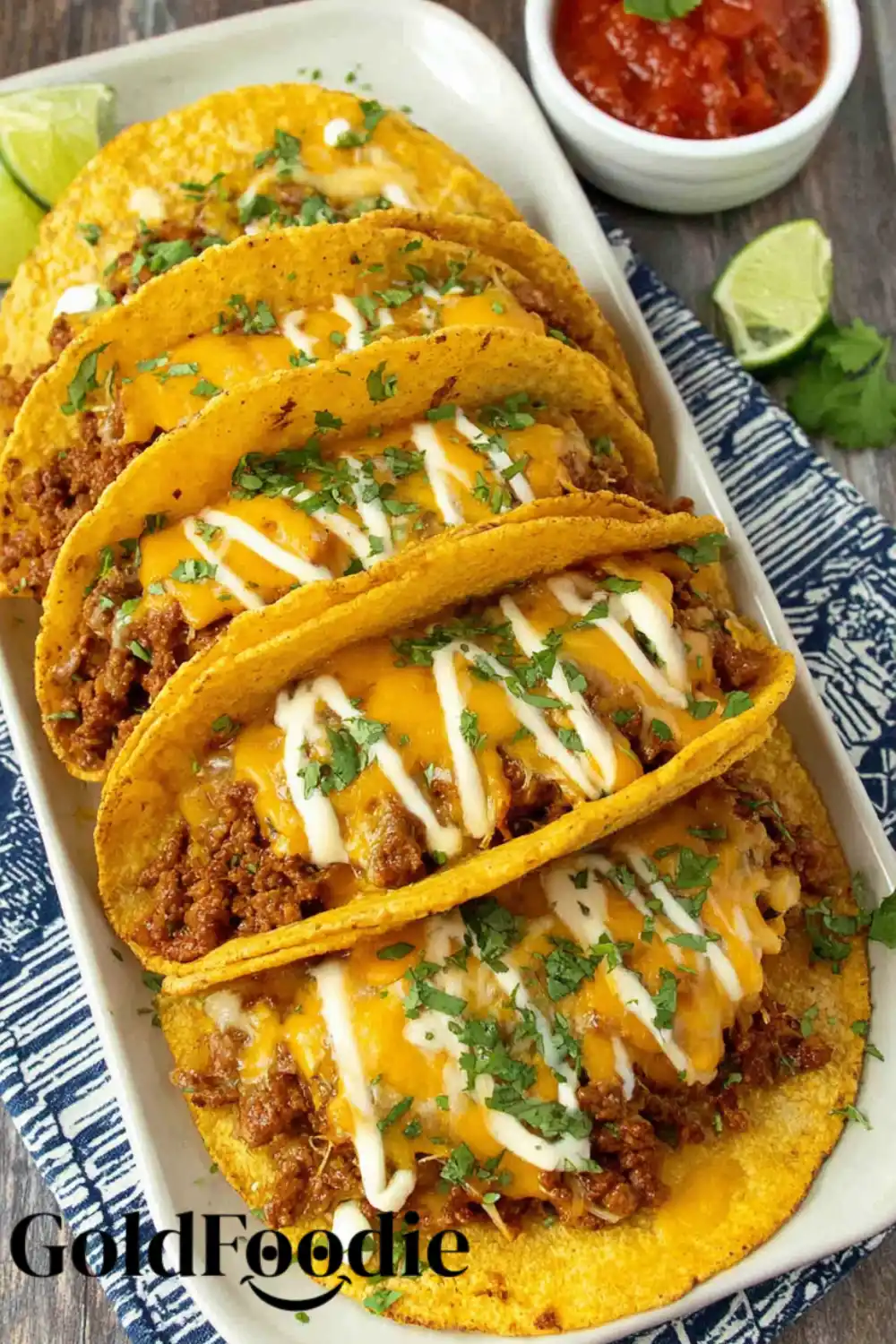 Cheesy Tacos with Sour Cream