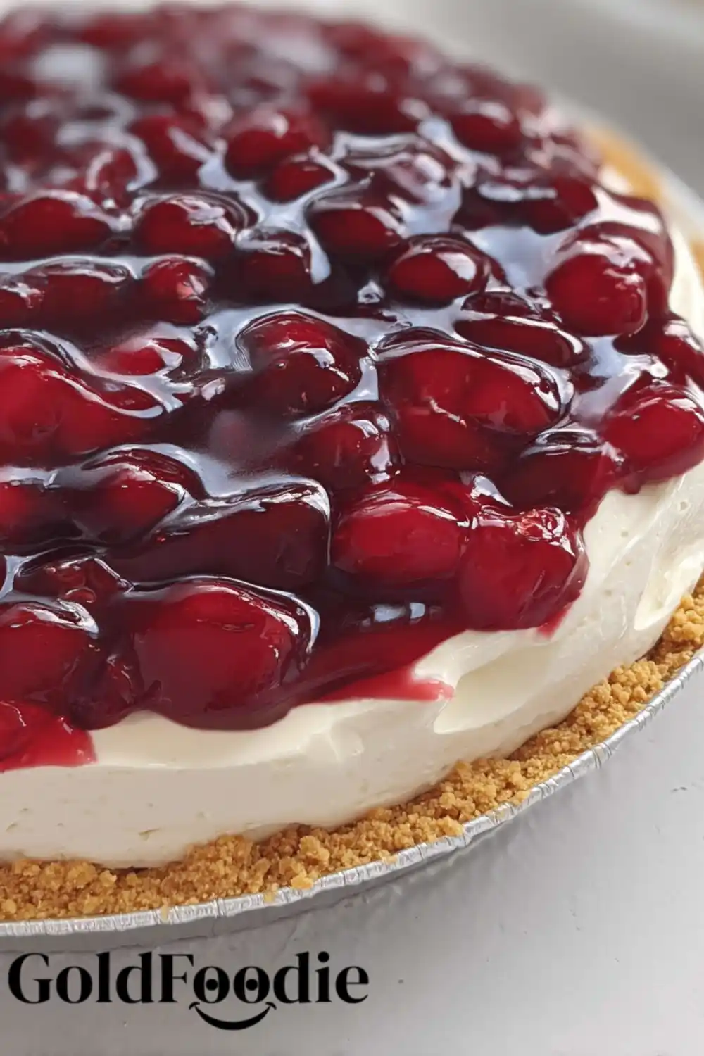 Cherry Pie Topping on Cheesecake