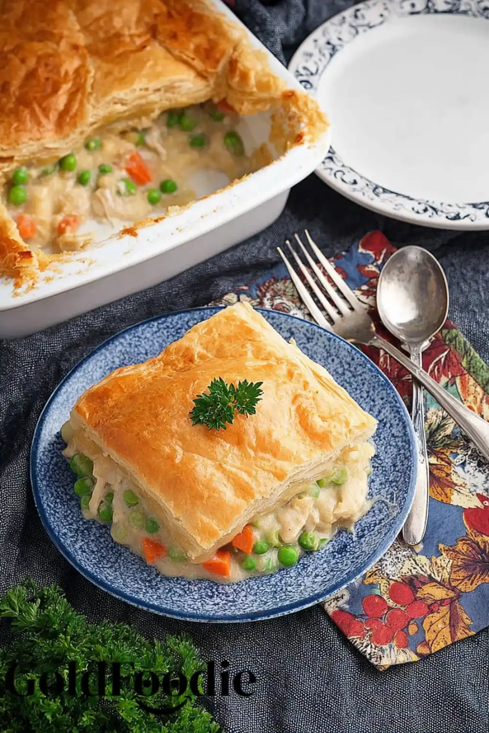 Chicken Pot Pie Casserole Serving