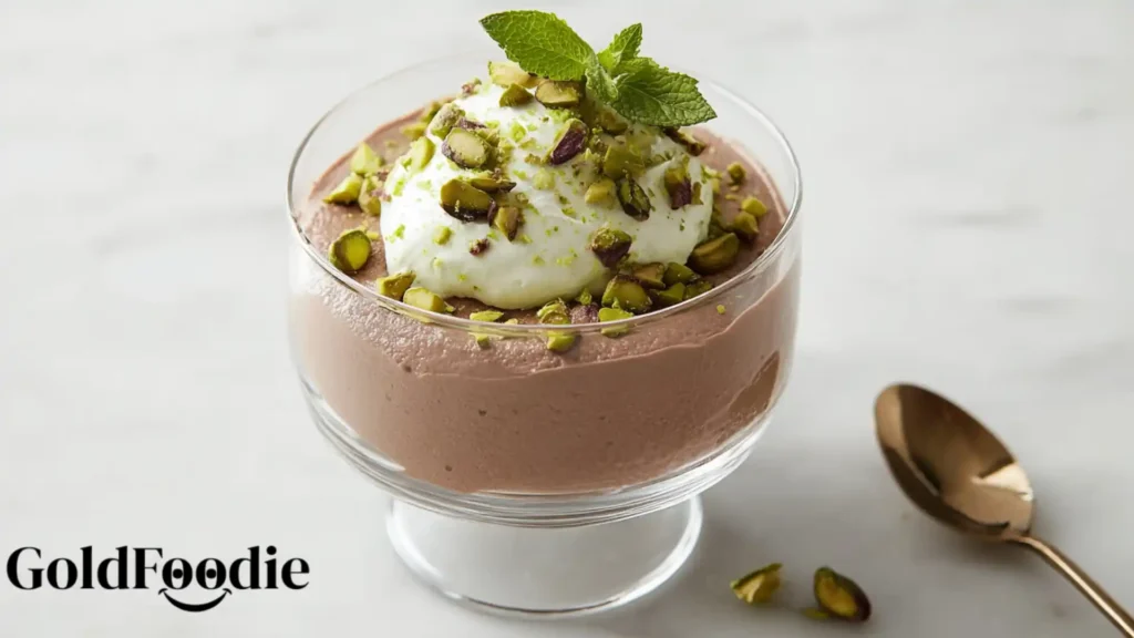 Pistachio Mousse with Chocolate