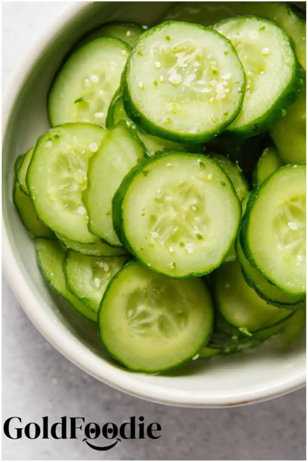 Perfectly Sliced Marinated Cucumbers