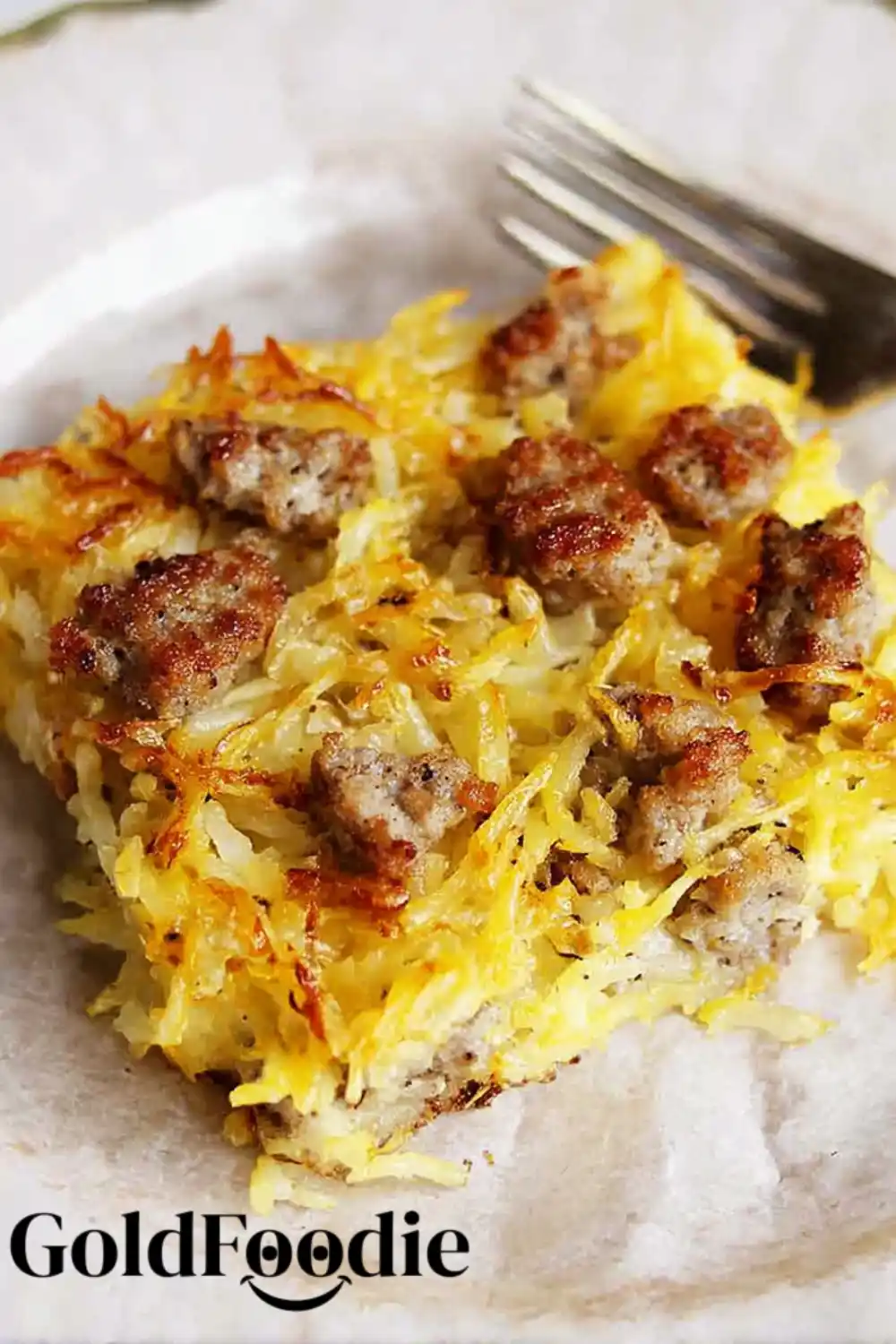 Sausage Hash Brown Breakfast Casserole 5 Close-up of Easy Breakfast Casserole