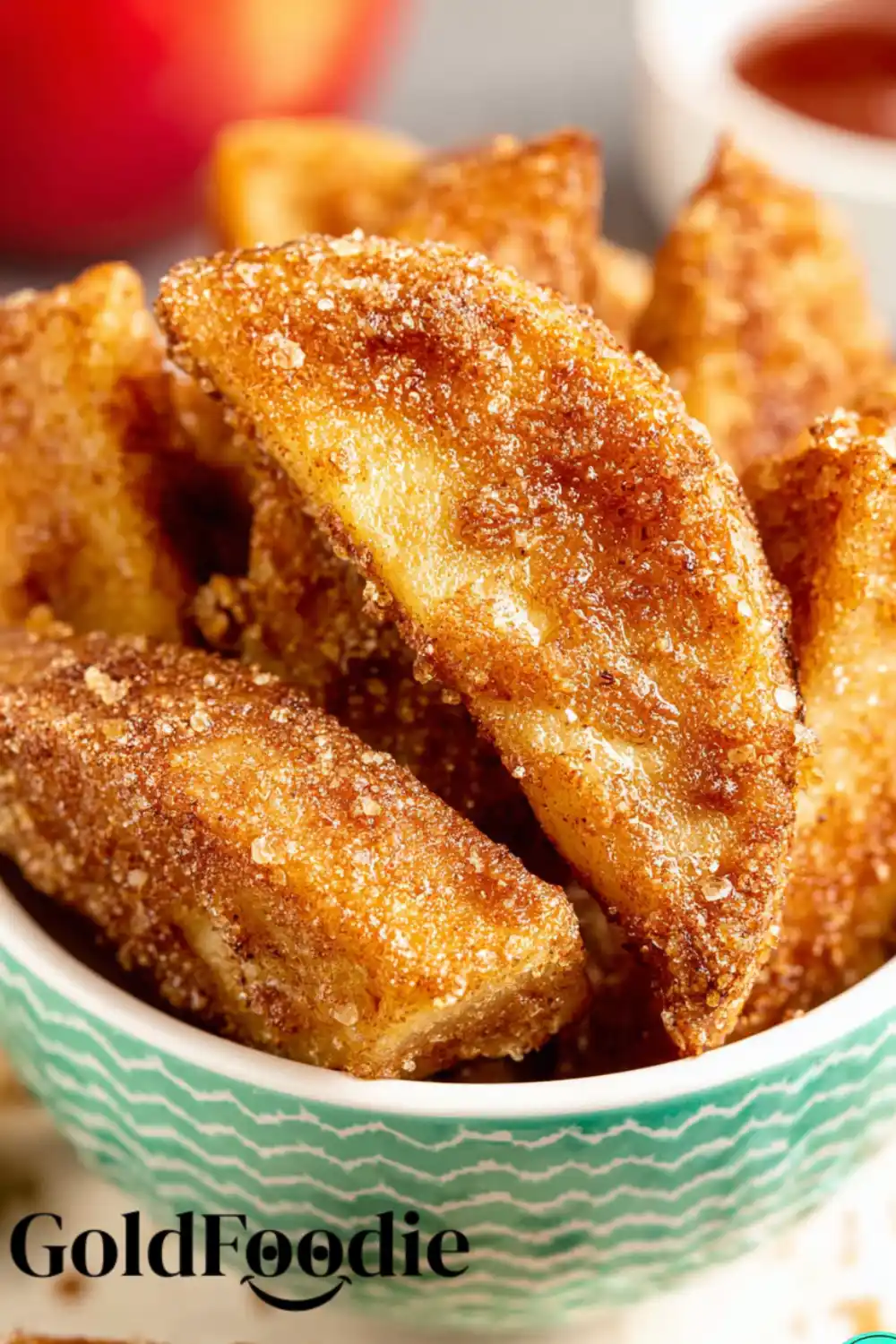 Air Fryer Apple Fries 5 Coated Apple Fries in Air Fryer