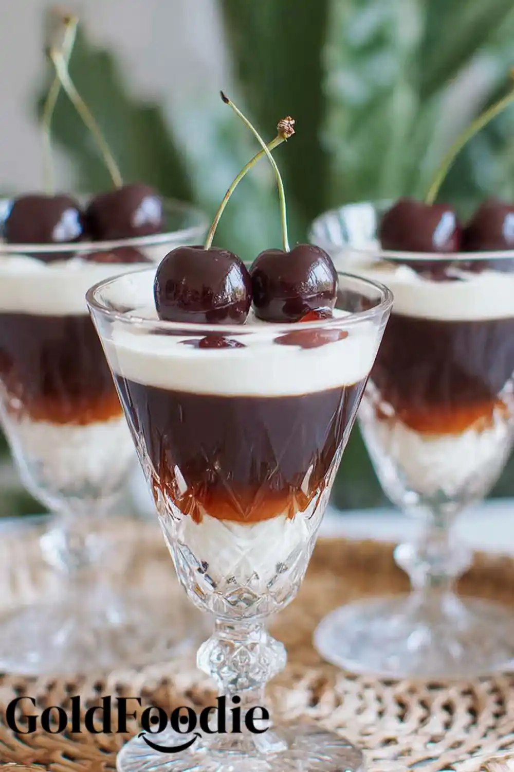Coffee Gelatin Dessert in Stemmed Glass Easy Layered Coffee Gelatin Desserts