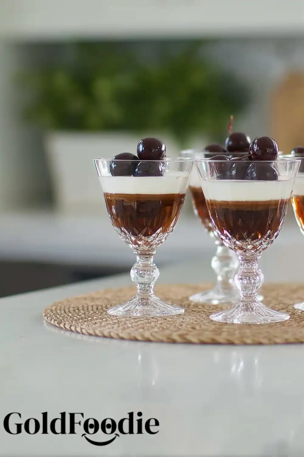 Coffee Gelatin Dessert with Cherries Coffee Gelatin Dessert with Cherries