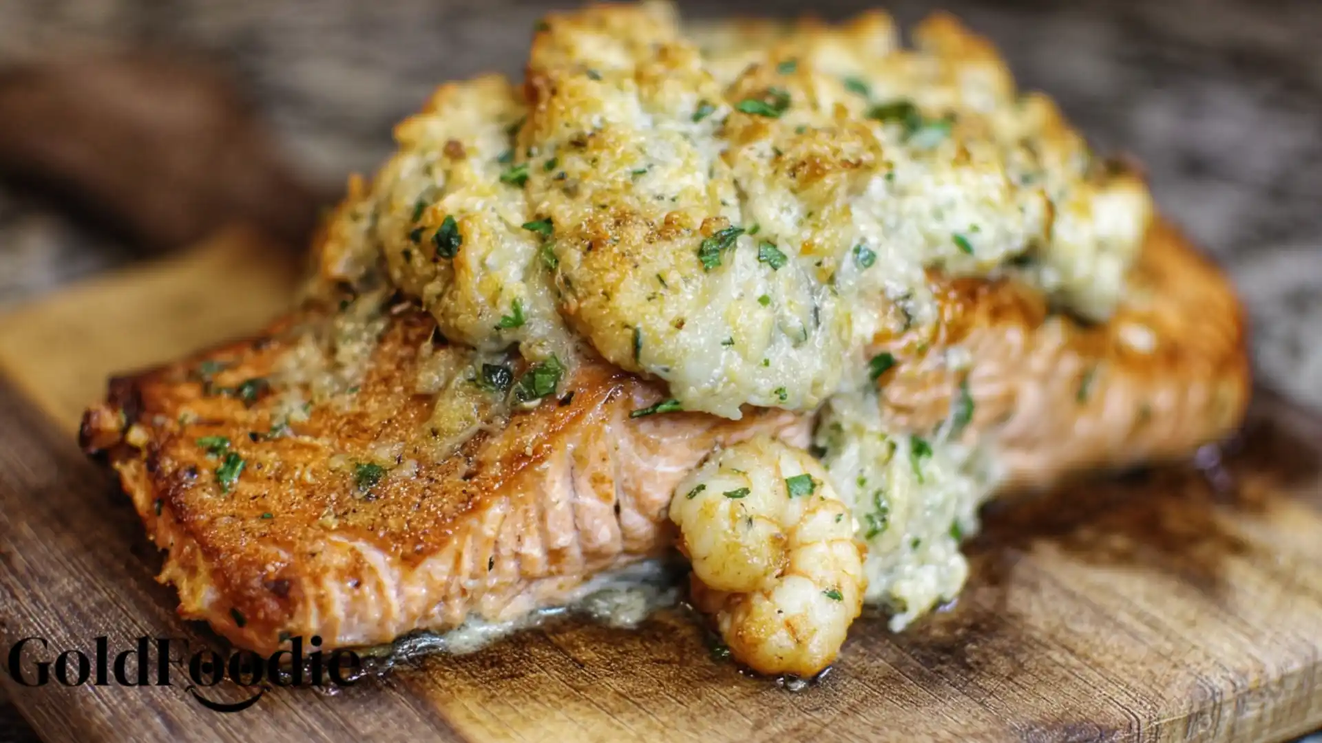 Easy Crab Shrimp Stuffed Salmon