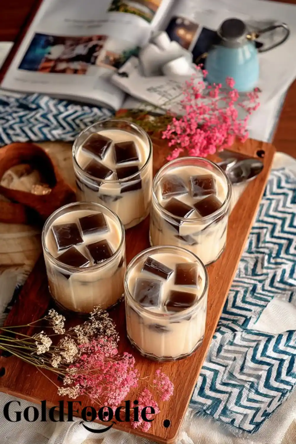 Creamy Coffee Jelly Dessert in Glasses Creamy Coffee Jelly Recipe