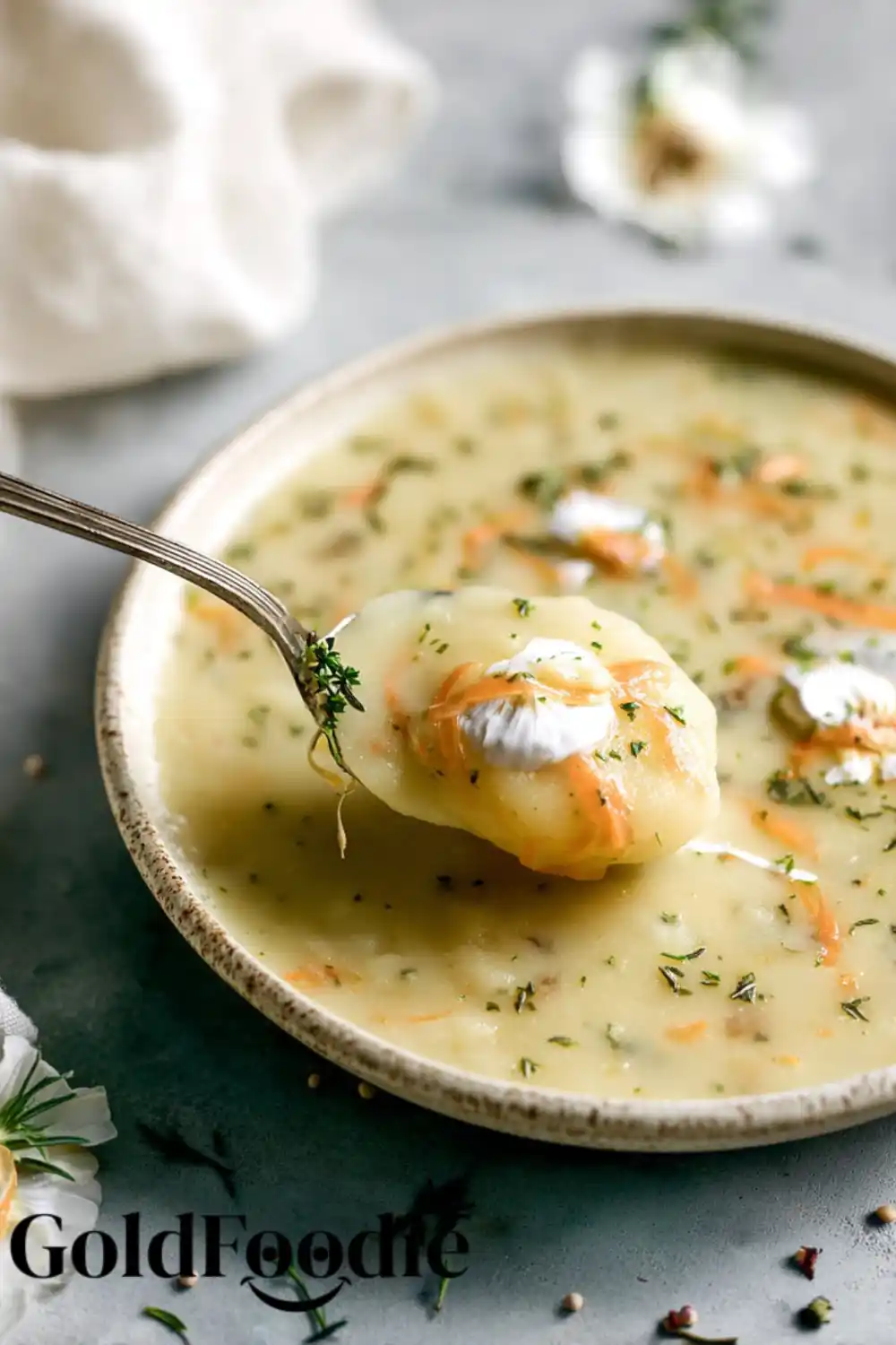 Creamy Loaded Potato Soup Vegetarian