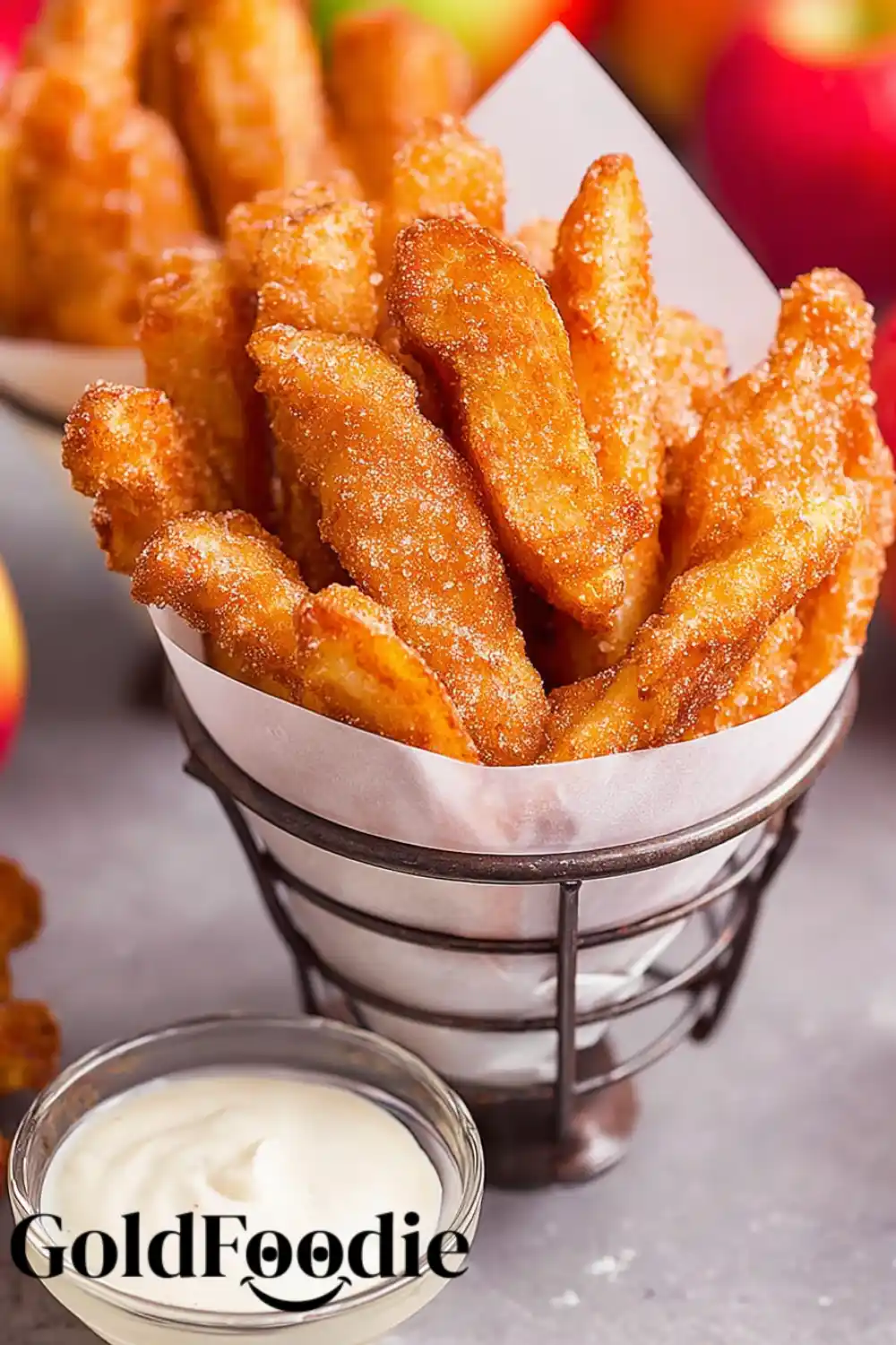 Crispy Air Fryer Apple Fries with Vanilla Glaze Crispy Air Fryer Apple Fries with Vanilla Glaze