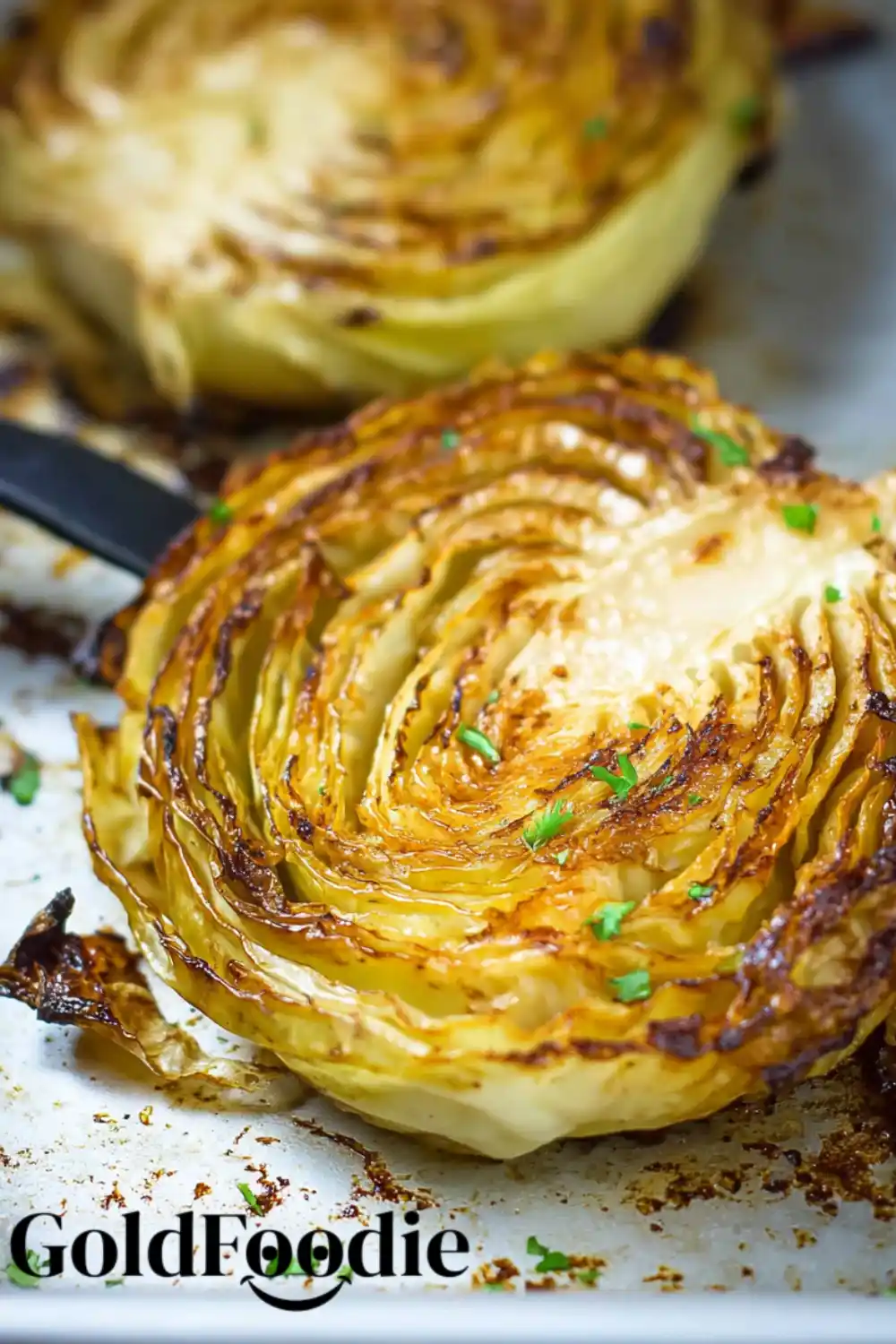 Crispy Garlic Cabbage Steaks 4 Crispy Garlic Cabbage Steaks