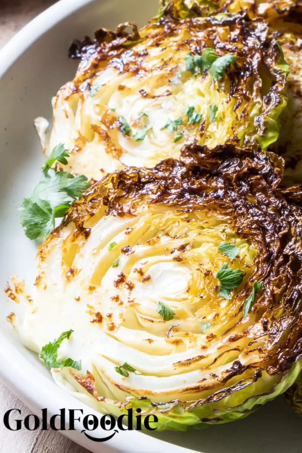 Crispy Roasted Garlic Cabbage Steak