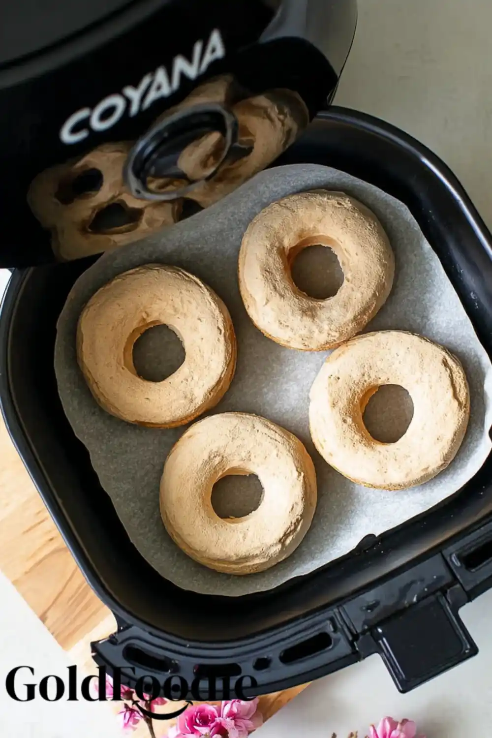 Donuts in Air Fryer Basket Donuts in Air Fryer Basket
