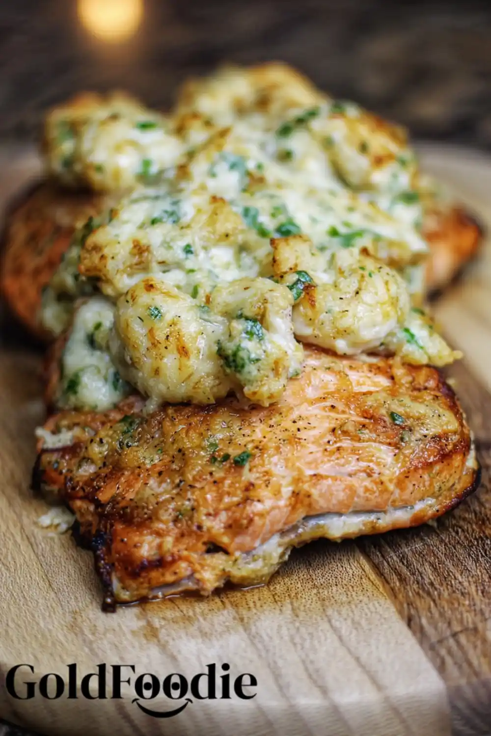 Easy Crab Shrimp Stuffed Salmon