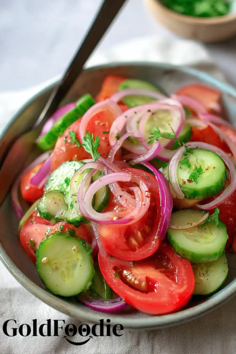 Easy Cucumber Tomato Onion Salad