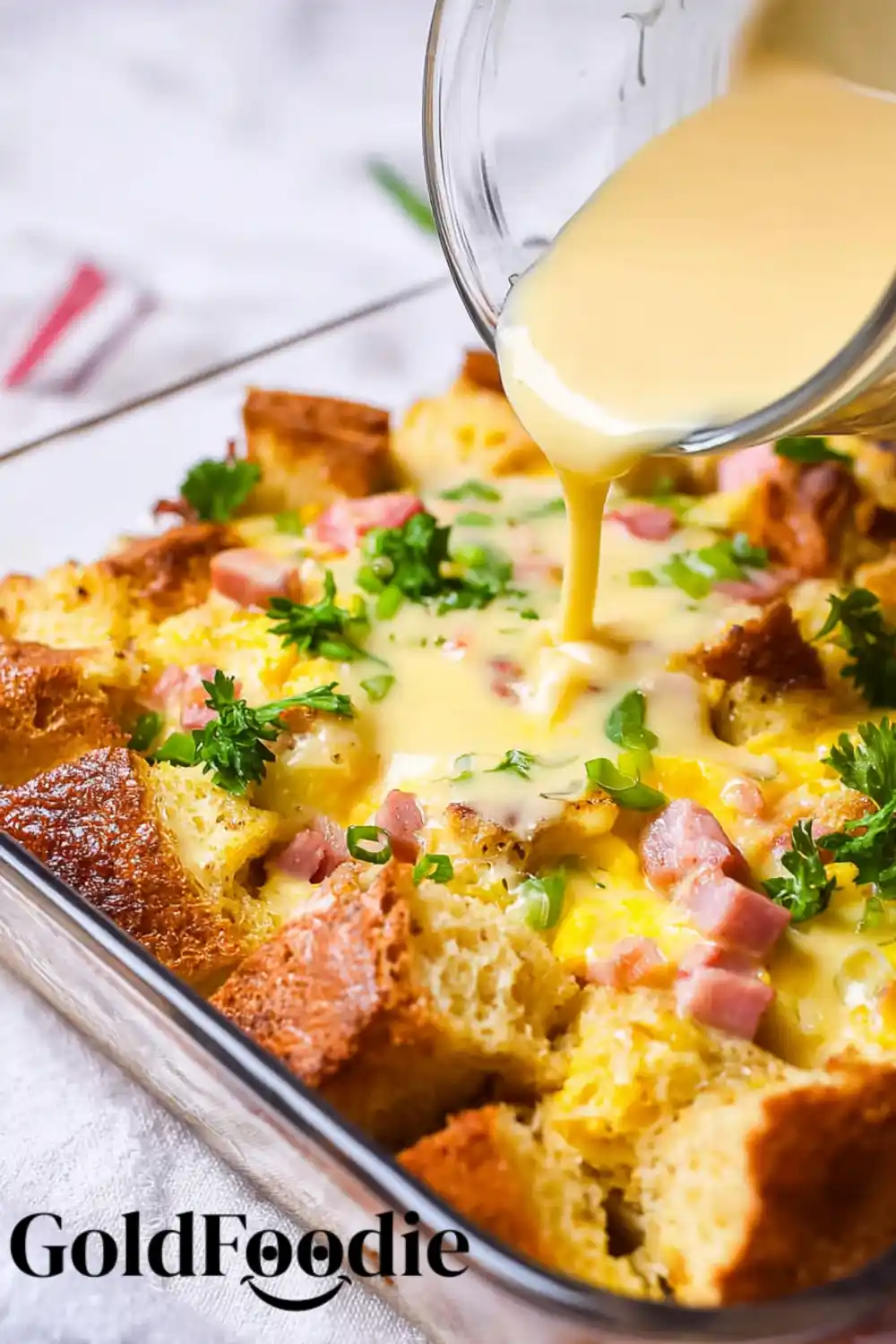 Easy Eggs Benedict Casserole with Hollandaise Sauce Easy Eggs Benedict Casserole