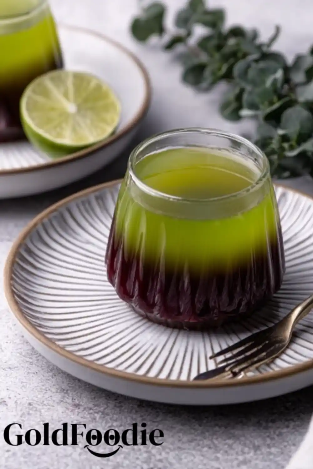 Elegant Green Tea Date Vegan Jello
