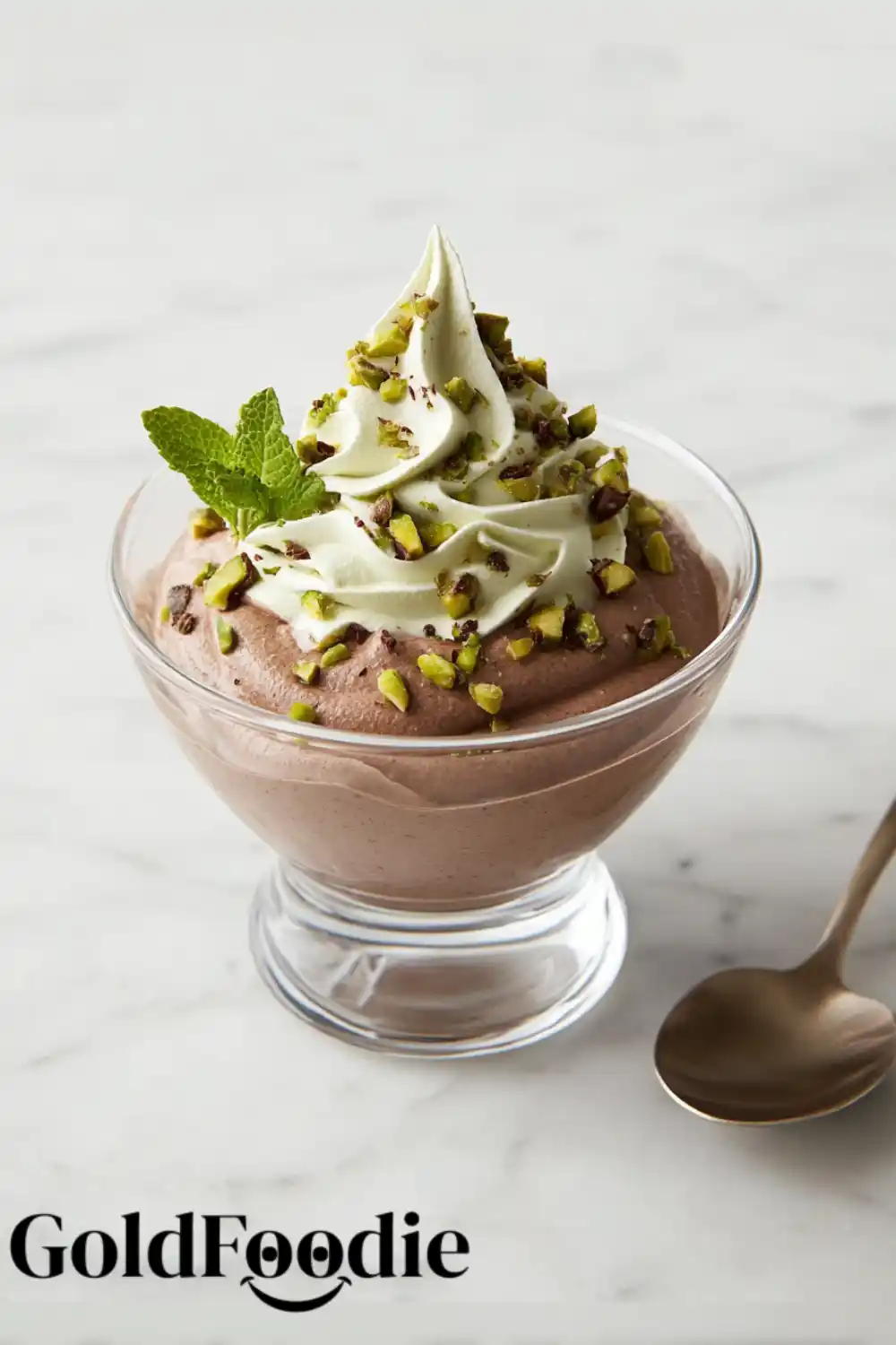 Elegant Pistachio Mousse with Chocolate