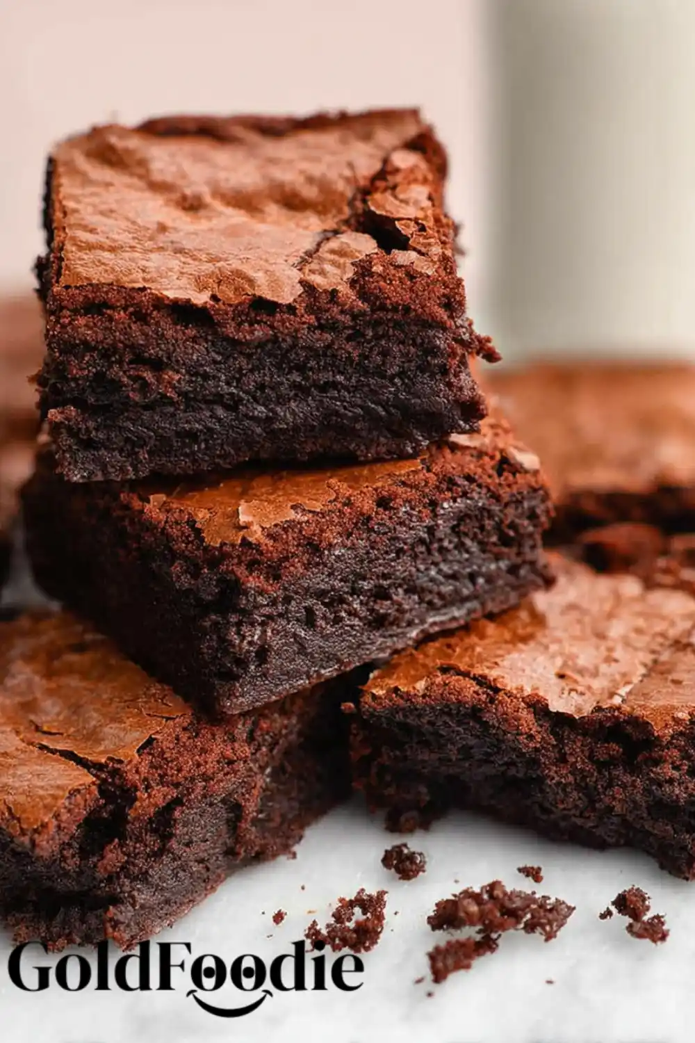 Fudgy Chewy Browkies Stack Fudgy Chewy Browkies Stack