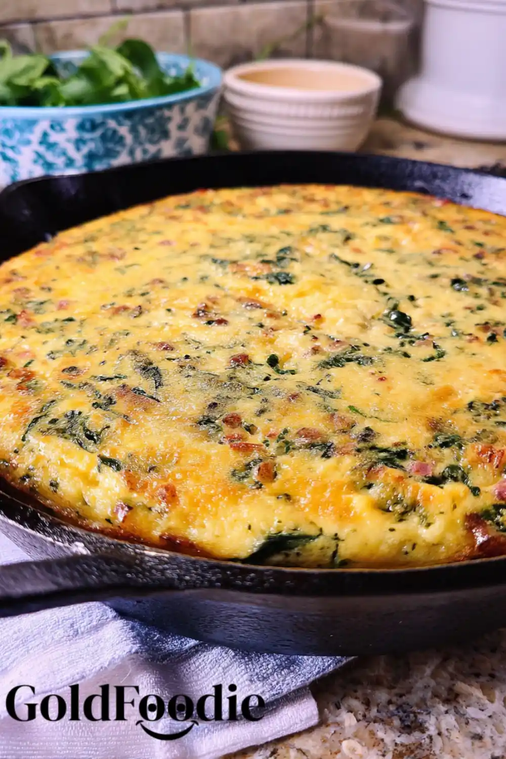 Healthy Spinach and Cheese Breakfast Bake Healthy Cottage Cheese and Spinach Crustless Quiche