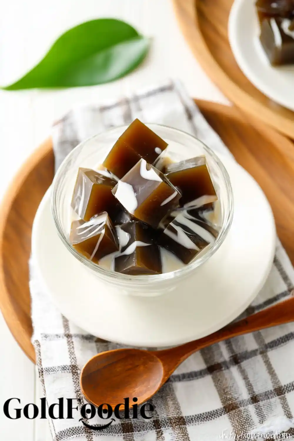 Hojicha Jelly Dessert in Glass Bowl Easy Hojicha Jelly