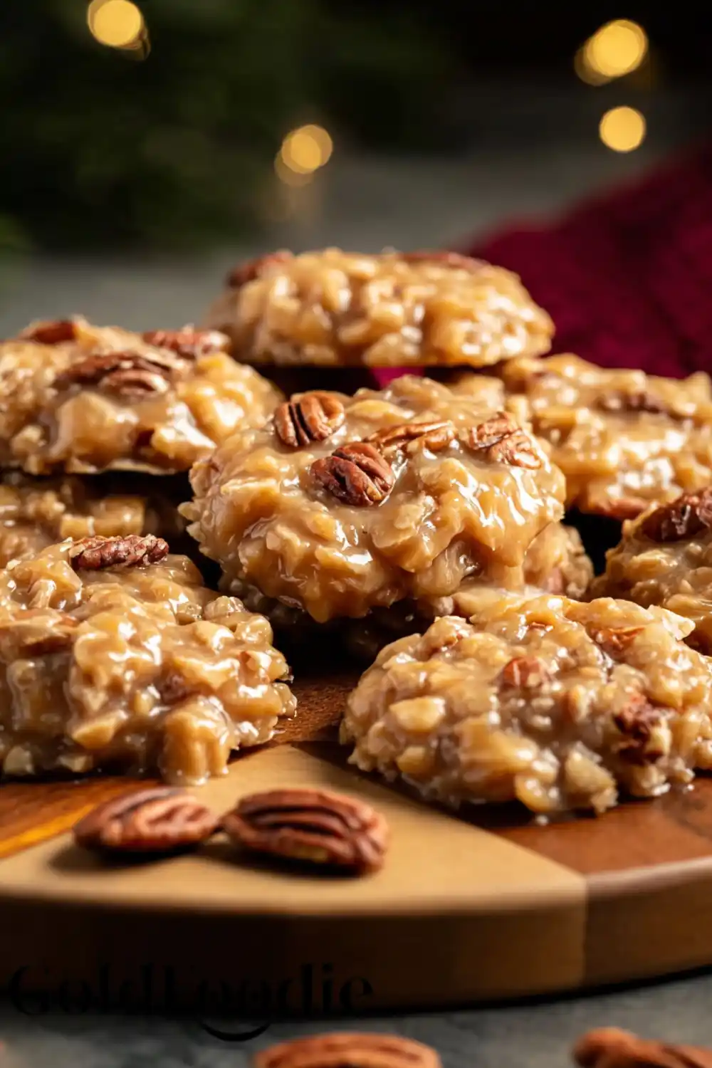 No-Bake Coconut Pecan Praline Cookies 4 Holiday No-Bake Coconut Pecan Praline Cookies