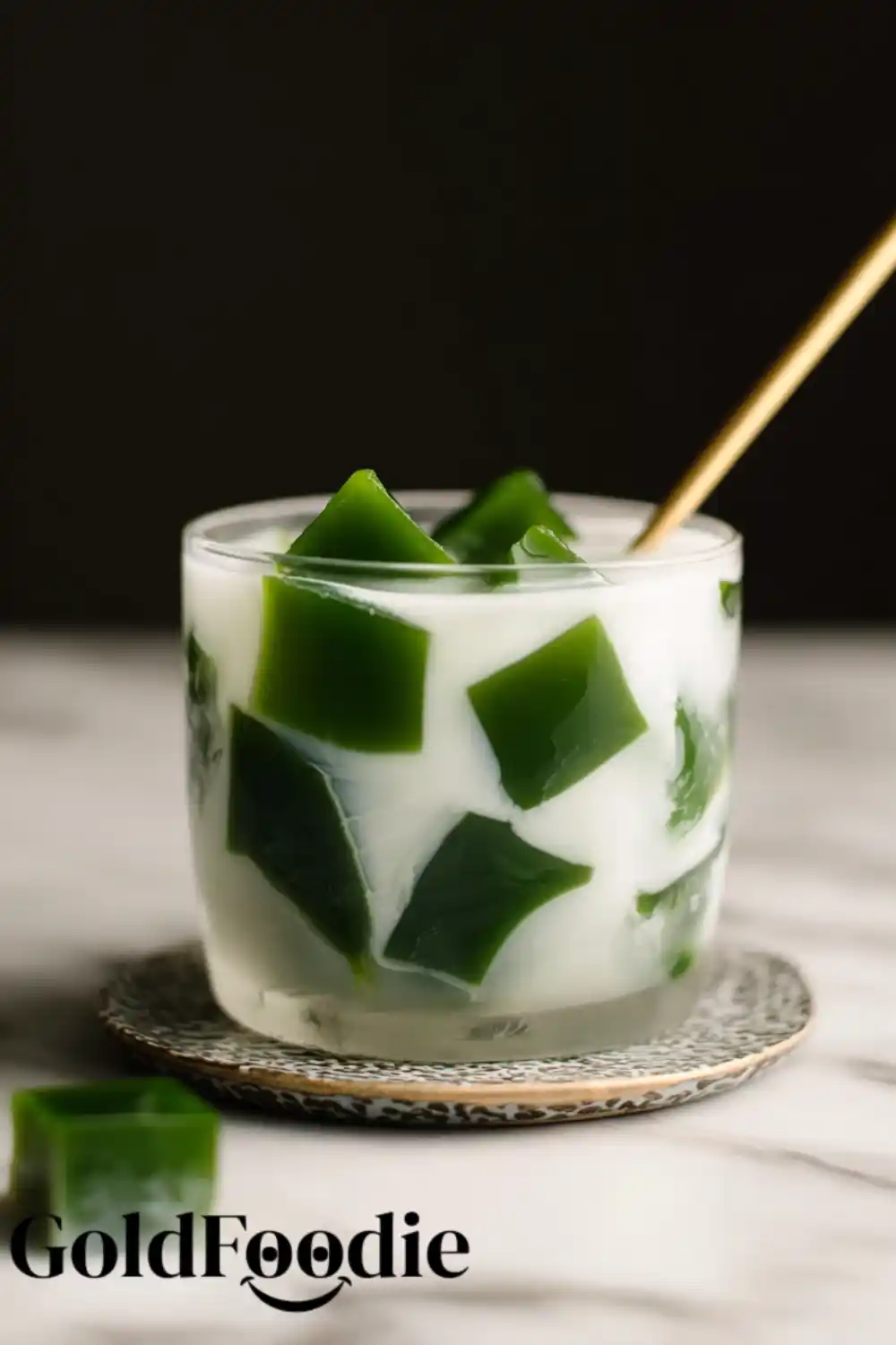 Homemade Matcha Jelly Dessert