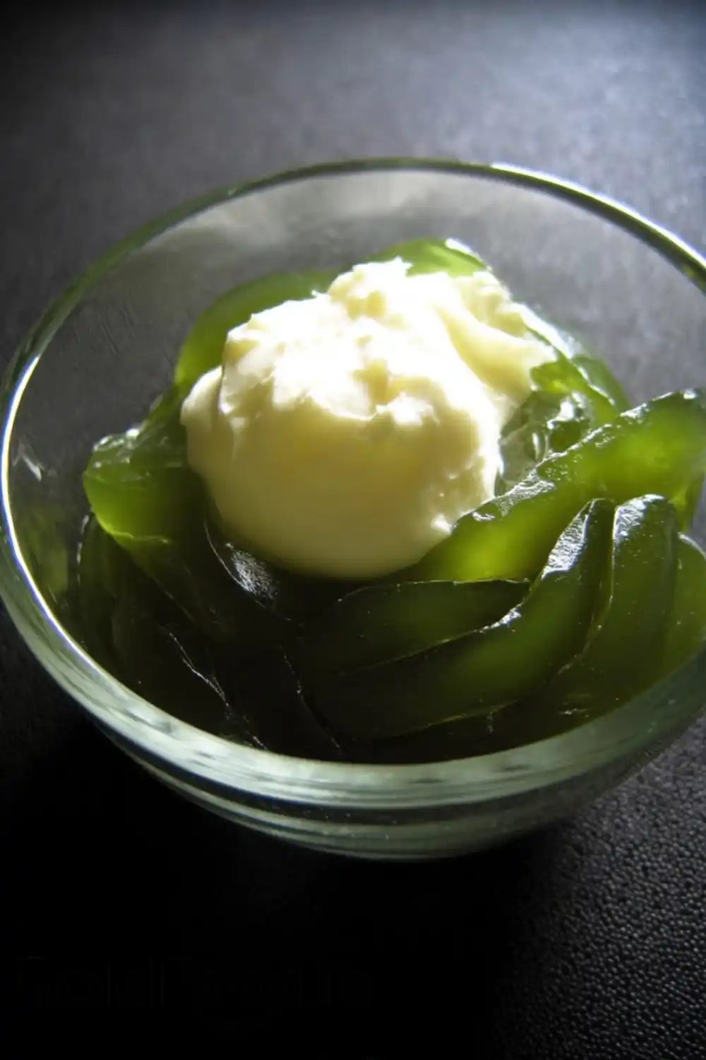 Homemade Matcha Jelly with Cream Homemade Matcha Jelly (Green Tea Jelly)