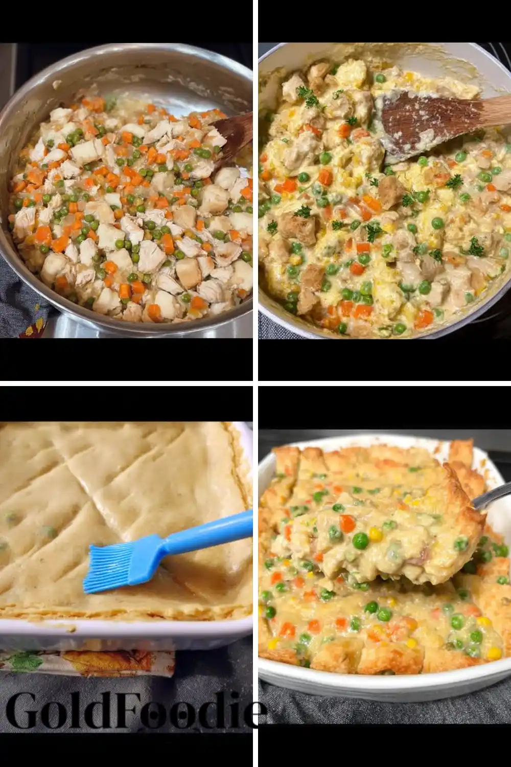 How to Make Chicken Pot Pie Casserole Steps