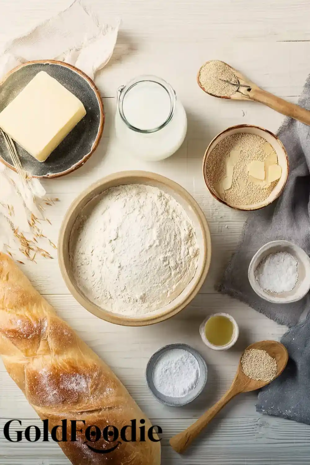 Ingredients for Amish Milk Bread