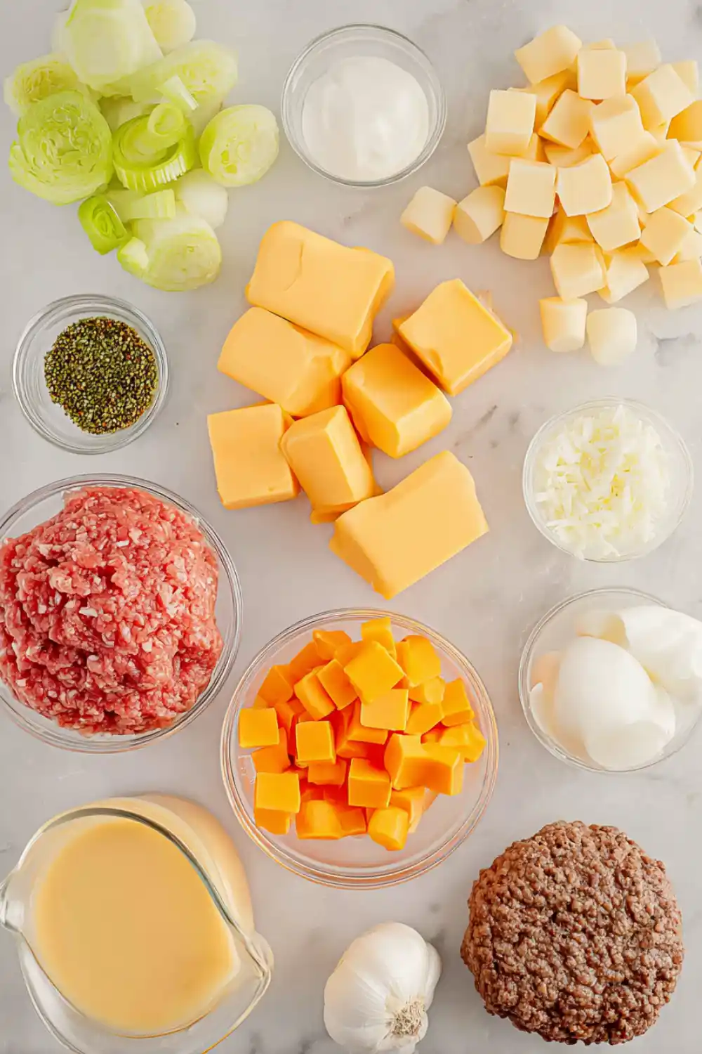 Ingredients for Cheeseburger Soup Recipe