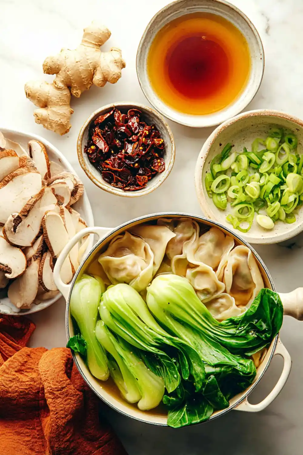 Ingredients for Easy Potsticker Soup